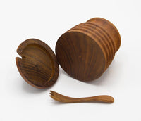 Lidded Salt Cellar in Solid Teak