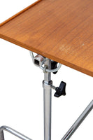 Danish Teak Rolling End Table with Adjustable Height by Danecastle ApS Denmark