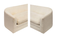 Custom Sofa on Casters in Cream Boucle #1