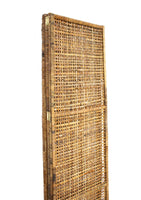 Boho Vintage Wicker Folding Screen