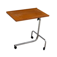 Danish Teak Rolling End Table with Adjustable Height by Danecastle ApS Denmark