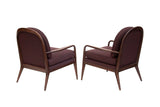 Paul McCobb for Widdicomb Walnut Armchairs, Newly upholstered