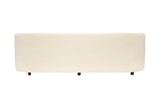 Custom Sofa on Casters in Cream Boucle #1
