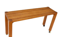 1970s Handmade Solid Oak Console Table 2