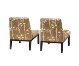 Tufted Slipper Chairs by Edward Wormley for Dunbar, pair