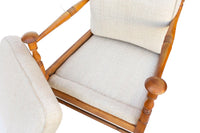 Armchair with Turned Maple Frame