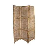 Boho Vintage Wicker Folding Screen