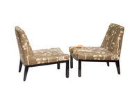 Tufted Slipper Chairs by Edward Wormley for Dunbar, pair