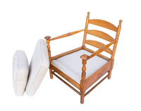Armchair with Turned Maple Frame