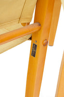 Mid-Century Modern Safari Chairs in Ochre Canvas by Gold Medal