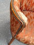Petite Art Deco Channel Back Shell Chairs, pair