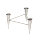 Modern Triangular Stainless Steel Candelabra by Pierre Forssell Sweden Gense