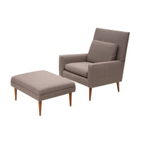 Paul McCobb Lounge Chair Model 302 and Matching Ottoman by Directional