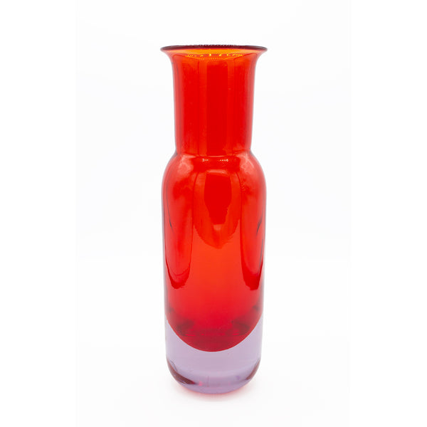 Large Red Italian Art Glass Vase