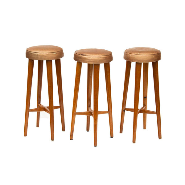 Handmade Oak Barstools with 31" H, S/3