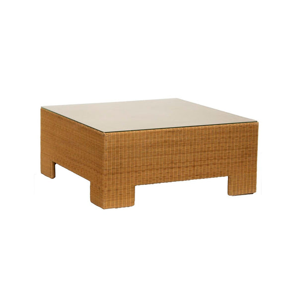 Square Wicker Coffee Table by Milling Road / Baker, 40 x 40