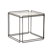 Max Sauze Isosceles End Table with Glass Top by Atrow