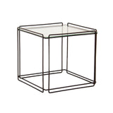 Max Sauze Isosceles End Table with Glass Top by Atrow