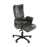 Ergonomic '90s Task Chair in Hunter Green Leather by Geoff Hollington for Herman Miller