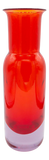 Large Red Art Glass Vase