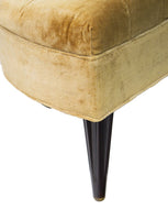 Tufted Demilune Ottoman by Dunbar with Fluted Legs