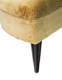 Tufted Demilune Ottoman by Dunbar with Fluted Legs