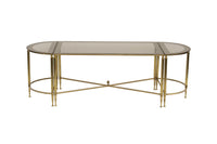 Neoclassical 3 pc Bunching Cocktail Table in Brass after Maison Jansen