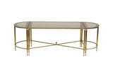 Neoclassical 3 pc Bunching Cocktail Table in Brass after Maison Jansen
