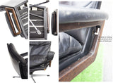 Pair of Leather Lounge 'King Chairs' by Andre Vandenbeuck for Strässle Switzerland