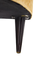 Tufted Demilune Ottoman by Dunbar with Fluted Legs