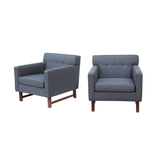 Tufted Midcentury Modern Armchairs by Franklin Furniture, pair