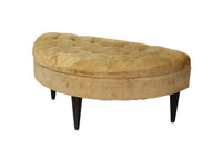 Tufted Demilune Ottoman by Dunbar with Fluted Legs