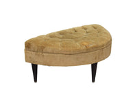 Tufted Demilune Ottoman by Dunbar with Fluted Legs