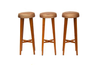 Handmade Oak Barstools with 31" H, S/3