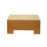 Square Wicker Coffee Table by Milling Road / Baker, 40 x 40