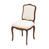 French Style Side Chair with Carved Frame