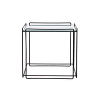 Max Sauze Isosceles End Table with Glass Top by Atrow