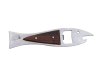 Aubock Style Fish Bottle Opener in Stainless and Rosewood