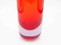 Large Red Italian Art Glass Vase