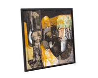 Framed Mixed Media Collage by Sylvia Krissoff, 32x32