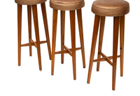 Handmade Oak Barstools with 31" H, S/3