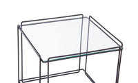 Max Sauze Isosceles End Table with Glass Top by Atrow