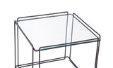 Max Sauze Isosceles End Table with Glass Top by Atrow