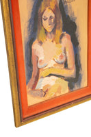 Female Nude Painting by Baizan, 12.75" x 16.5"