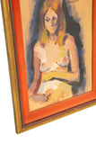 Female Nude Painting by Baizan, 12.75" x 16.5"