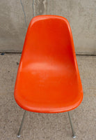 Herman Miller Eames Fiberglass Side Shell Chair in Red Orange