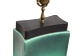 Turquoise Ombre Ceramic Art Deco Style Table Lamp