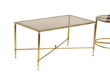 Neoclassical 3 pc Bunching Cocktail Table in Brass after Maison Jansen