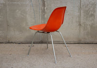 Herman Miller Eames Fiberglass Side Shell Chair in Red Orange