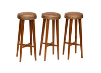 Handmade Oak Barstools with 31" H, S/3